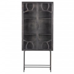 SEC GLASS DOOR BLACK METAL CABINET - CABINETS, SHELVES